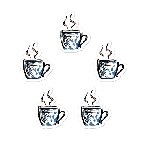 Coffee Cup Kiss Cut Stickers