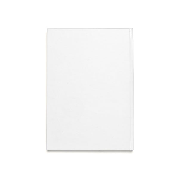 A5 Hardcover Journal — Black & White Pastry Illustration with "1" Social Like Icon