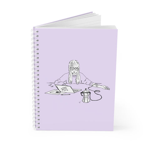Coffee Girl Spiral Notebook