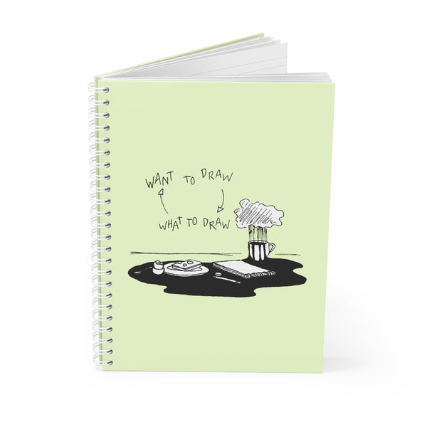 Want to Draw What to Draw Spiral Notebook