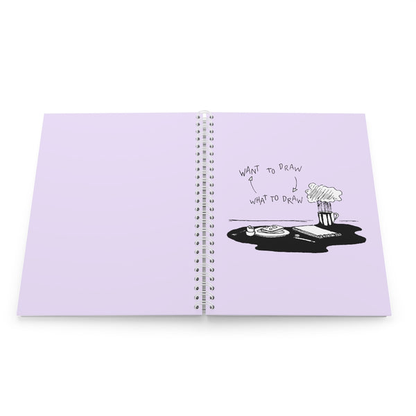 Want to Draw What to Draw Spiral Notebook