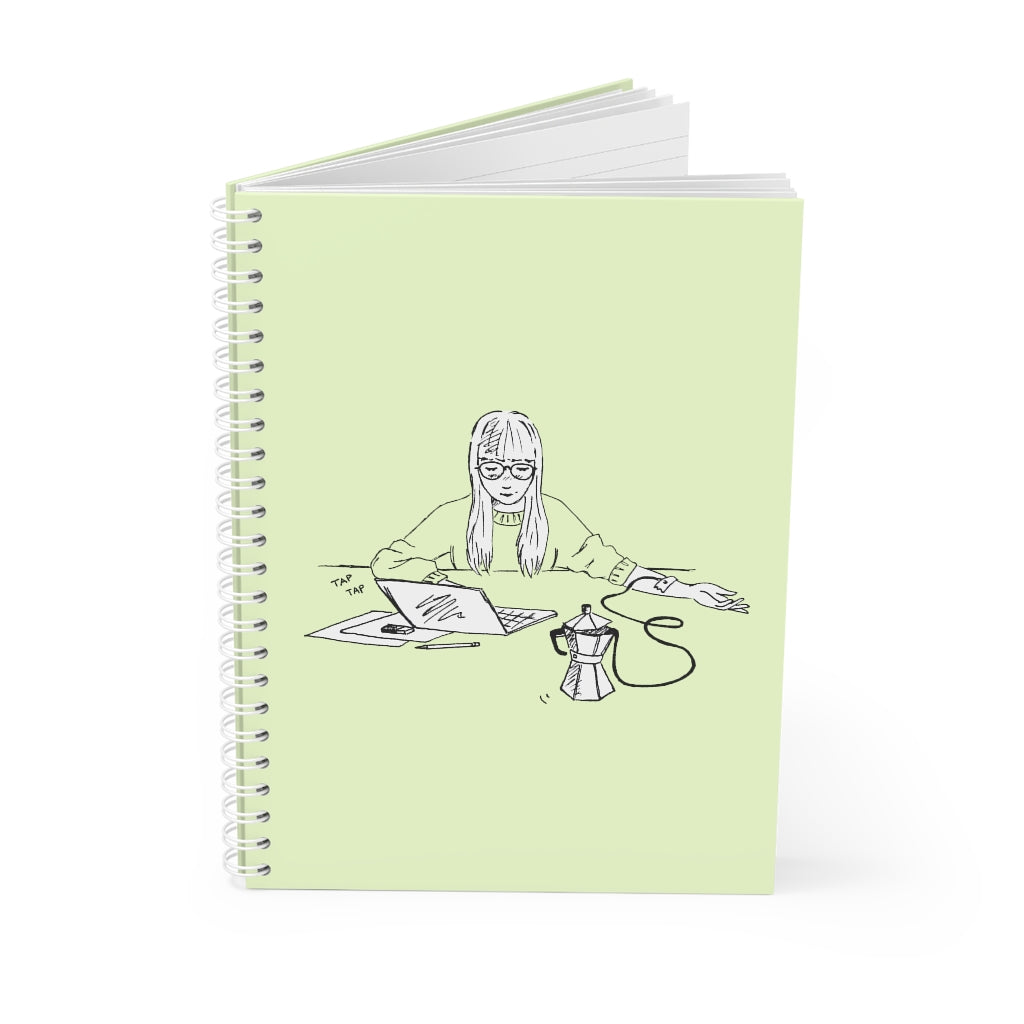 Coffee Girl Spiral Notebook