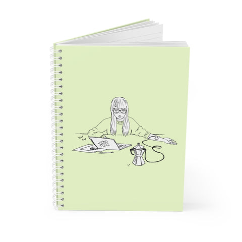 Coffee Girl Spiral Notebook