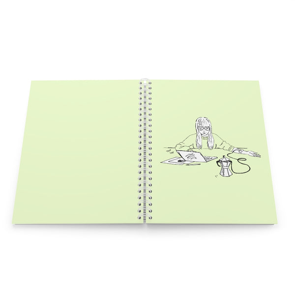 Coffee Girl Spiral Notebook