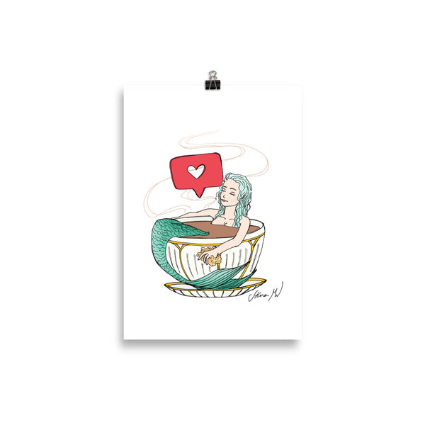 Coffee Mermaid Poster