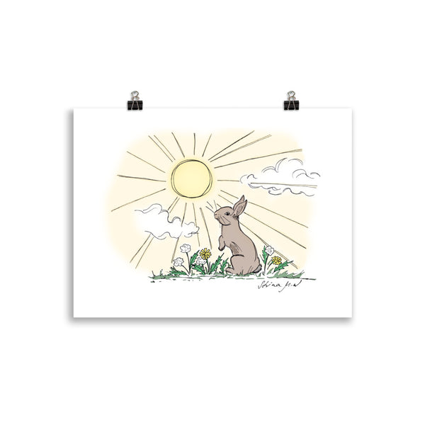 Sunshine Rabbit Poster