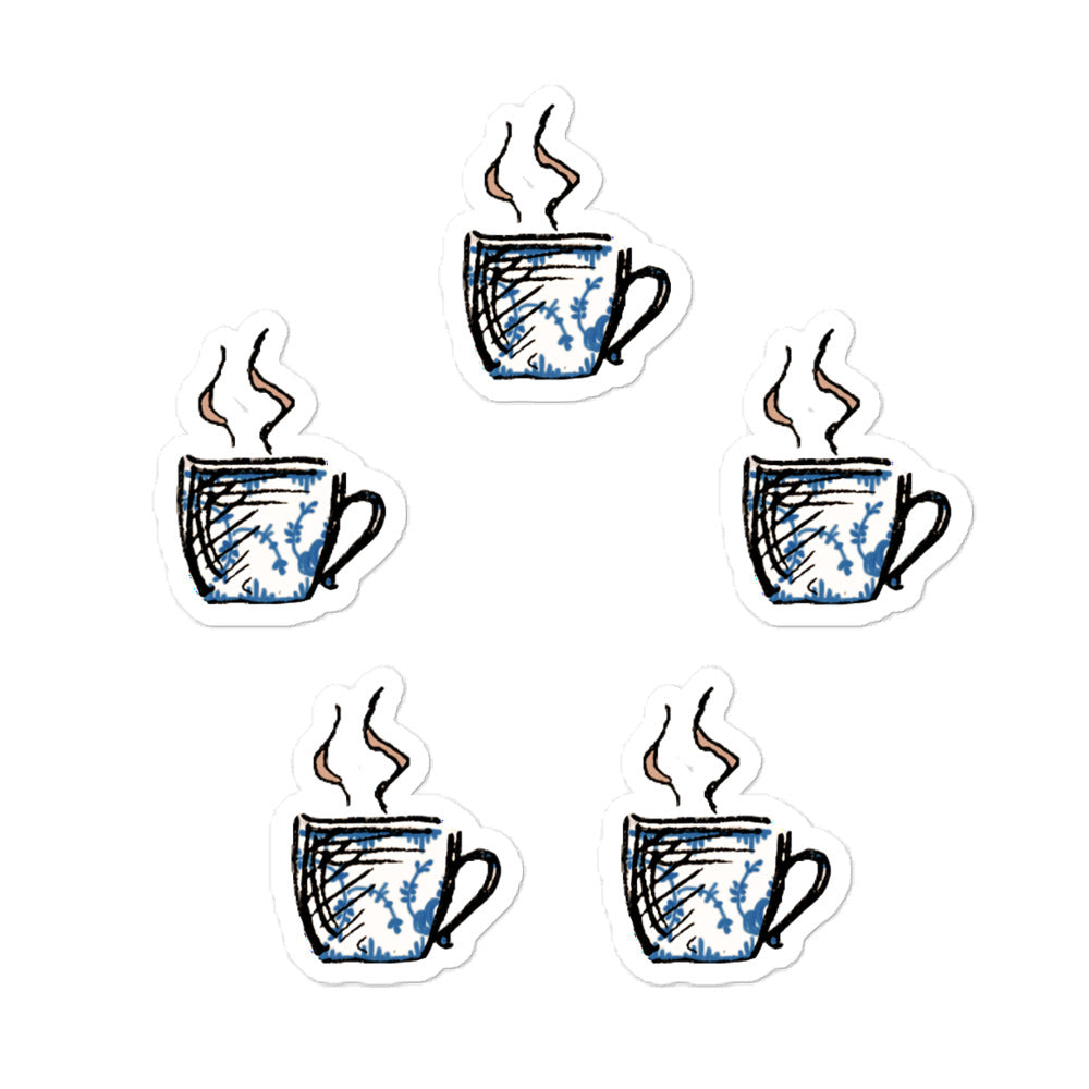 Coffee Cup Kiss Cut Stickers