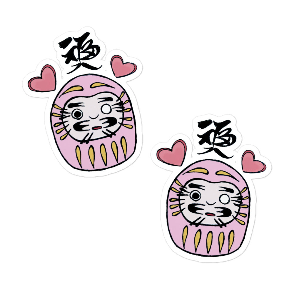 Daruma Love Kiss Cut Stickers