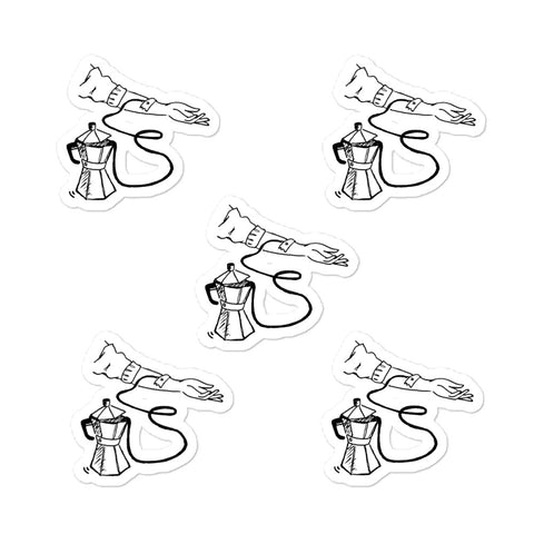 My Coffee Fix Kiss Cut Stickers