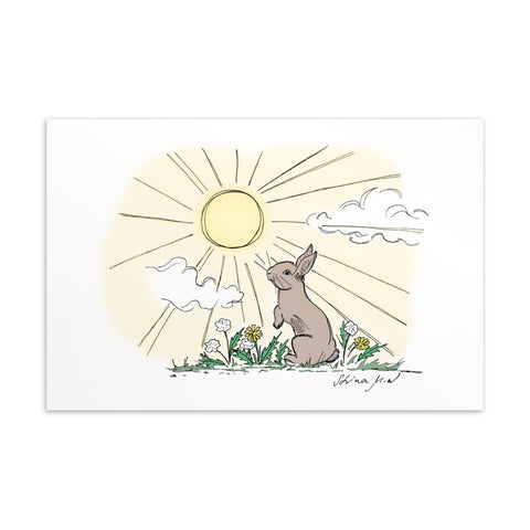 Sunshine Rabbit Postcard/Greeting Card