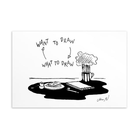 Want to Draw What to Draw Postcard/Greeting Card
