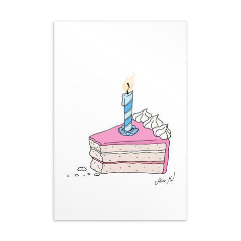 Birthday Cake Postcard/Greeting Card