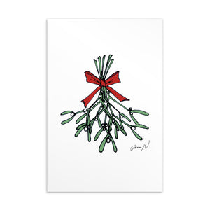 Mistletoe Postcard/Greeting Card